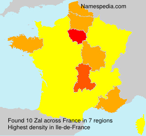 Surname Zal in France Surname Zal in France