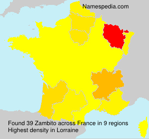 Surname Zambito in France Surname Zambito in France