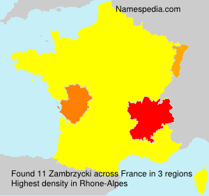 Surname Zambrzycki in France Surname Zambrzycki in France