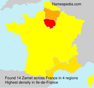 Surname Zamet in France Surname Zamet in France