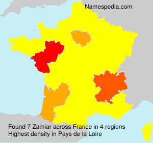 Surname Zamiar in France Surname Zamiar in France