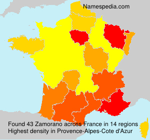 Surname Zamorano in France Surname Zamorano in France
