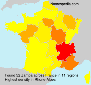 Surname Zampa in France Surname Zampa in France