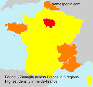 Surname Zanaglia in France Surname Zanaglia in France