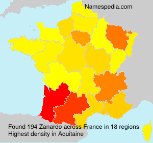 Surname Zanardo in France Surname Zanardo in France
