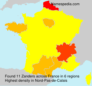 Surname Zanders in France Surname Zanders in France