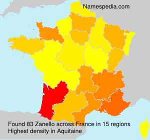 Surname Zanello in France Surname Zanello in France