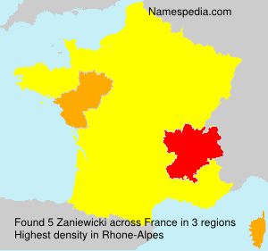 Surname Zaniewicki in France Surname Zaniewicki in France