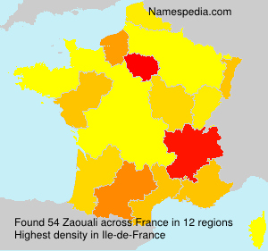 Surname Zaouali in France Surname Zaouali in France