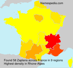 Surname Zaplana in France Surname Zaplana in France