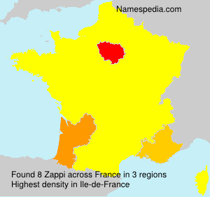 Surname Zappi in France Surname Zappi in France