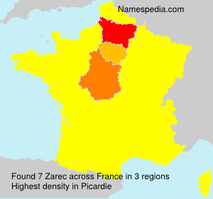 Surname Zarec in France Surname Zarec in France