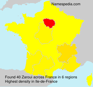 Surname Zaroui in France Surname Zaroui in France