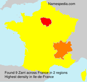 Surname Zarri in France