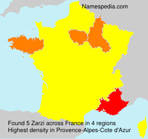 Surname Zarzi in France Surname Zarzi in France