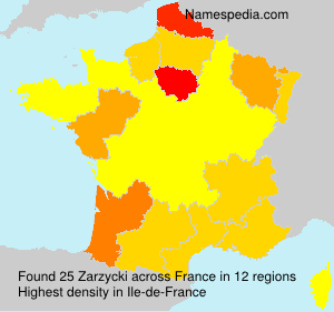 Surname Zarzycki in France Surname Zarzycki in France