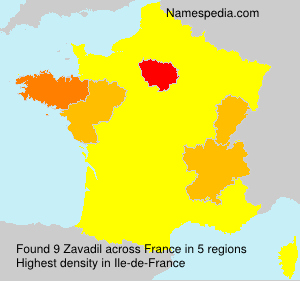 Surname Zavadil in France Surname Zavadil in France