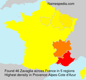 Surname Zavaglia in France Surname Zavaglia in France