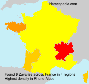 Surname Zavarise in France Surname Zavarise in France
