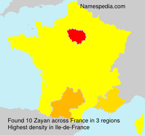 Surname Zayan in France Surname Zayan in France
