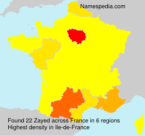 Surname Zayed in France Surname Zayed in France