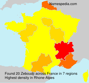 Surname Zeboudji in France Surname Zeboudji in France