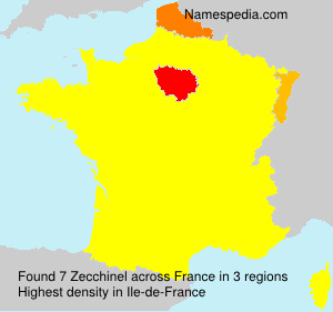 Surname Zecchinel in France