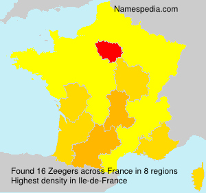 Surname Zeegers in France Surname Zeegers in France