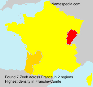 Surname Zeeh in France Surname Zeeh in France
