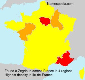 Surname Zegdoun in France Surname Zegdoun in France