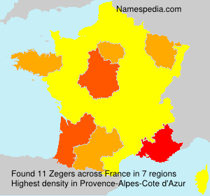 Surname Zegers in France Surname Zegers in France