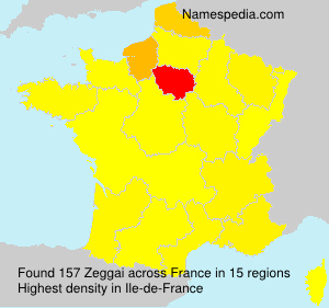Surname Zeggai in France Surname Zeggai in France