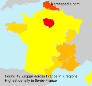 Surname Zeggar in France Surname Zeggar in France