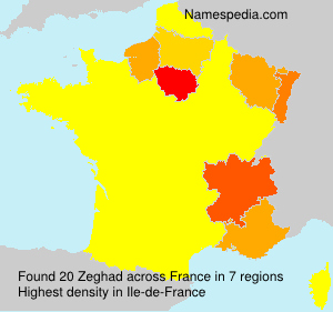 Surname Zeghad in France Surname Zeghad in France