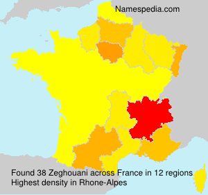 Surname Zeghouani in France
