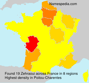Surname Zehraoui in France Surname Zehraoui in France