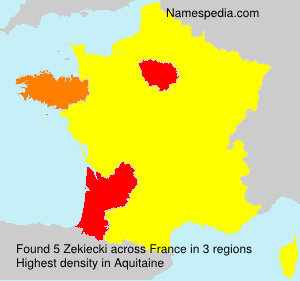 Surname Zekiecki in France Surname Zekiecki in France
