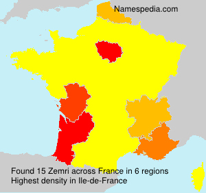 Surname Zemri in France Surname Zemri in France