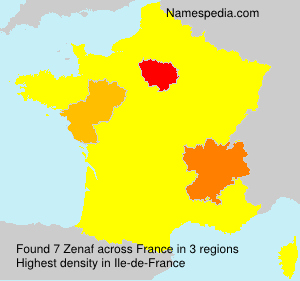 Surname Zenaf in France Surname Zenaf in France