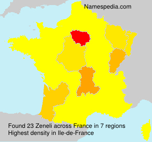 Surname Zeneli in France Surname Zeneli in France