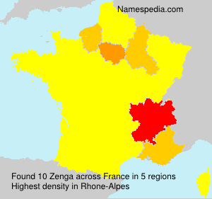 Surname Zenga in France Surname Zenga in France