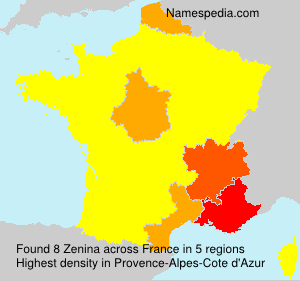 Surname Zenina in France Surname Zenina in France