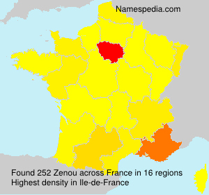 Surname Zenou in France Surname Zenou in France