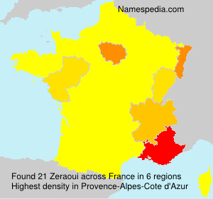Surname Zeraoui in France Surname Zeraoui in France