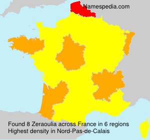 Surname Zeraoulia in France Surname Zeraoulia in France