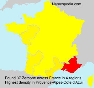 Surname Zerbone in France Surname Zerbone in France