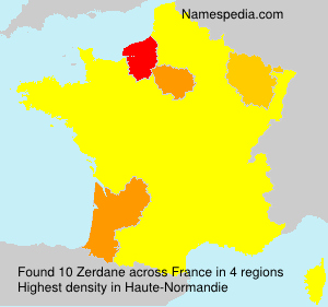 Surname Zerdane in France Surname Zerdane in France