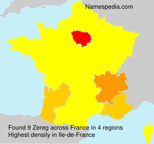 Surname Zereg in France
