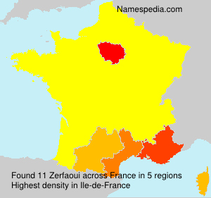 Surname Zerfaoui in France Surname Zerfaoui in France