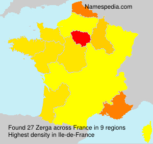 Surname Zerga in France Surname Zerga in France